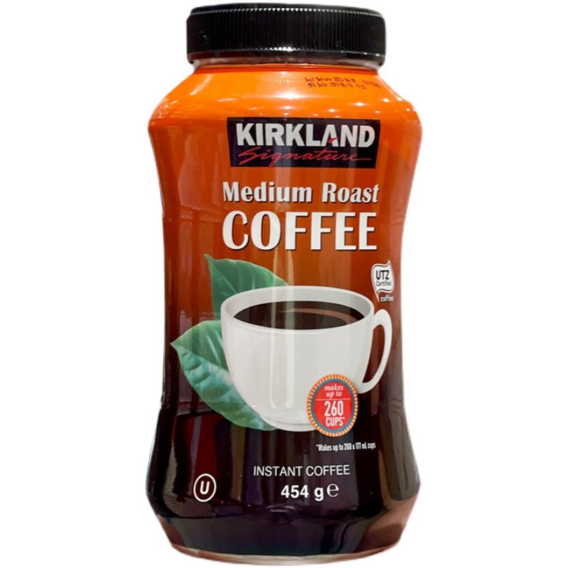 costco代购Kirkland科克兰速溶咖啡粉454g提神纯咖啡饮品免煮冲饮