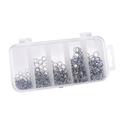 路亚双圈连接环不锈钢扁型形双圈接环假饵亮片连接器钢圈双环套装