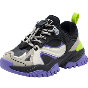 巴拉巴拉男童运动鞋大童跑步鞋儿童鞋子加绒2025冬季新款童鞋保暖