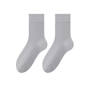 袜子纯棉男款吸汗透气春秋款男士抗菌防臭西装商务黑色皮鞋中筒袜