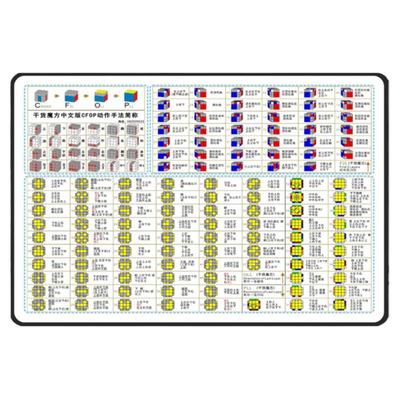 魔方中文版cfop训练桌垫练习垫子