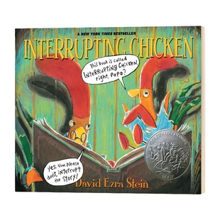 英文原版绘本 Interrupting Chicken 爱打岔的小鸡 纸板书 英文版儿童图书