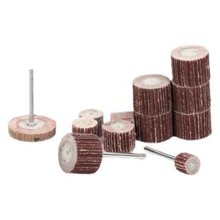 霸狼活柄百叶轮磨头3mm带柄沙纸砂纸布木工除锈抛光打磨头电磨头