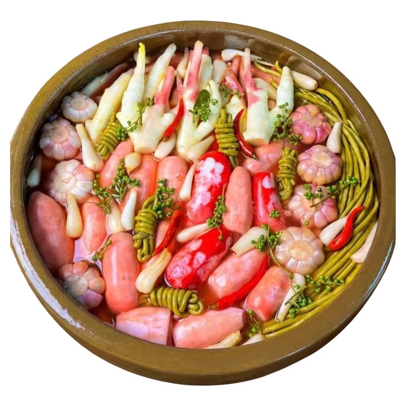 王婆家老坛菜四川泡菜什锦母水泡儿菜仔姜大蒜酸萝卜豆角藠头即食