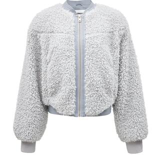 ONLY奥莱2025秋冬新款个性帅气显瘦拼接毛绒短款夹克外套女