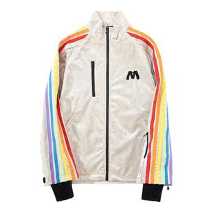 MNP新款滑雪服套装【黑白彩虹】糖果丝绒套装防水单板情侣滑雪服