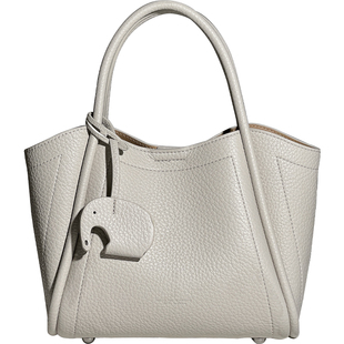 RANU真皮菜篮子水桶包包女2025新款高级感小众设计单肩斜挎手提包