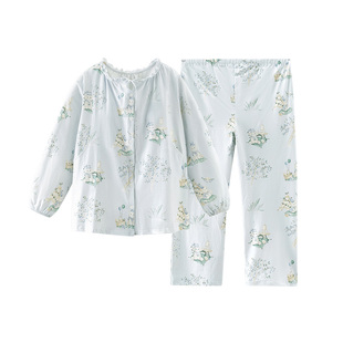 欢喜小熊产妇月子服孕妇春秋季家居服套装女士抗菌防螨喂奶哺乳衣