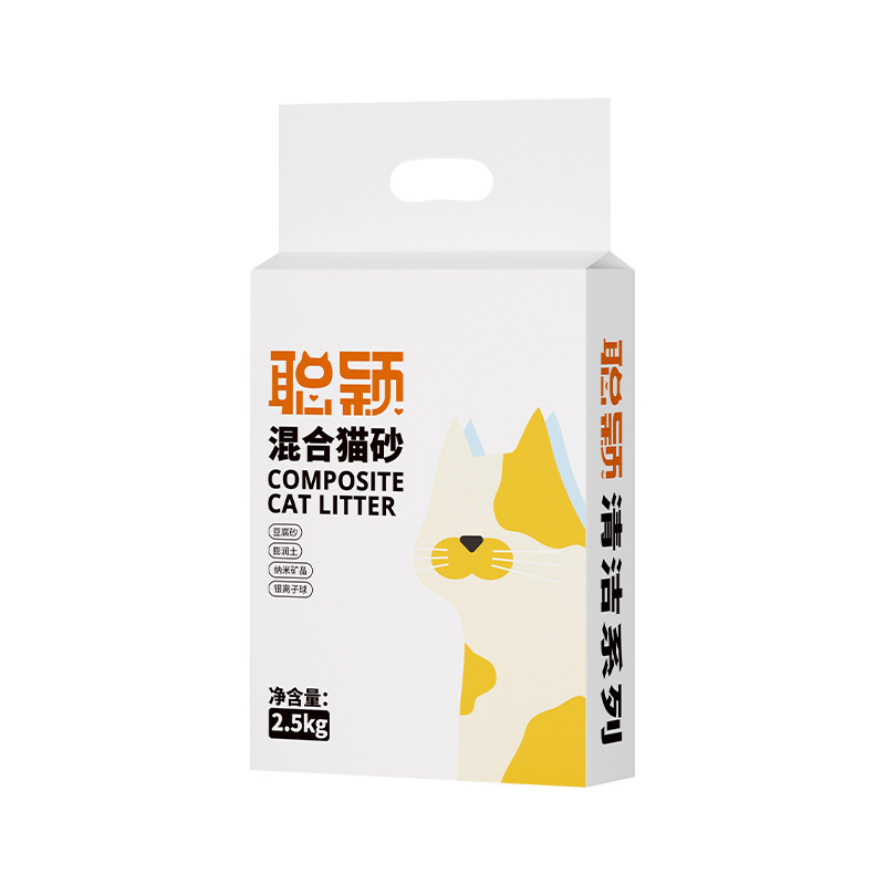 聪颖豆腐膨润土混合低尘除臭猫砂