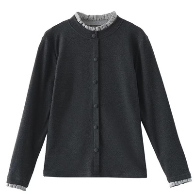 长袖简约加厚时尚百搭加绒女新款