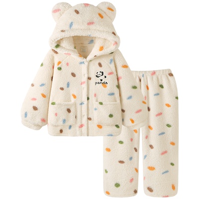 珊瑚绒睡衣女冬季季后保暖套装