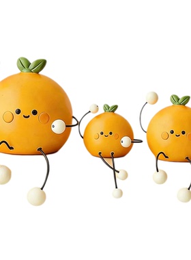 一家三口卡通吊脚娃娃小摆件