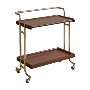 中古可移动小推车沙发边几客厅复古实木茶几杂志书架床头置物架子