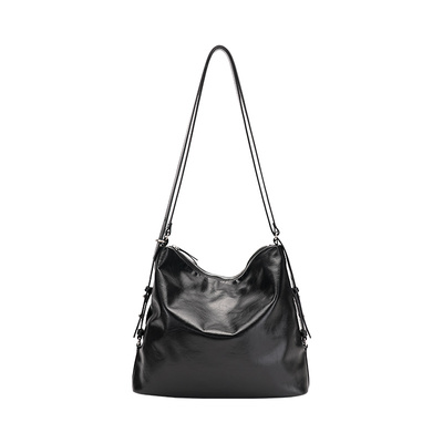 BAMPO半坡头层牛皮托特包大容量单肩2024新款专柜轻奢通勤双肩包