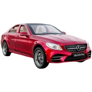 奔驰C260L合金属汽车模型仿真声光回力男孩儿童玩具跑车礼物摆件