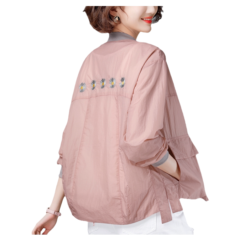 夏季长袖轻薄款透气防晒服短外套