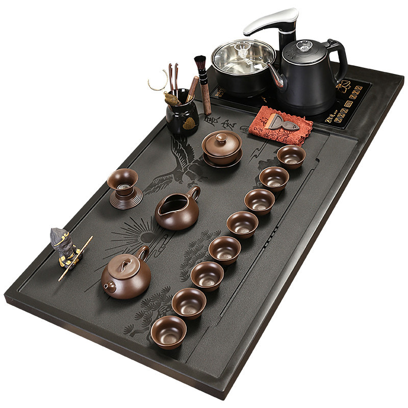 乌金石茶盘整套茶具套装全自动