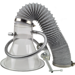 加厚透明吸烟罩电子厂抽风吸烟罩喇叭口塑料小型焊锡抽烟罩排烟罩