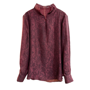 优雅法式！轻盈舒爽！薄款斑纹肌理长袖衬衫上衣女  20251167~JS