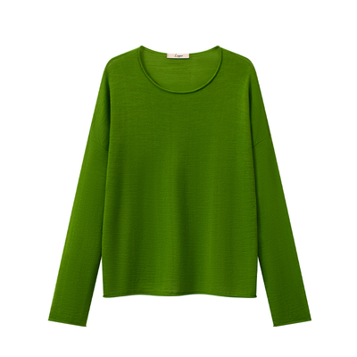 盈妹万能防晒百搭T恤女绿色罩衫