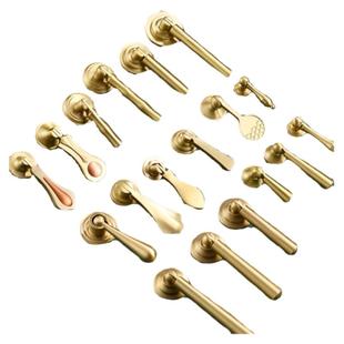 铜匠师新中式衣柜抽屉拉手单孔小金色家具柜子五金黄铜橱柜门把手