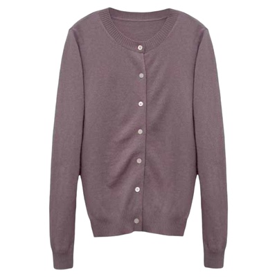 羊毛修身针织开衫叠穿糖果色