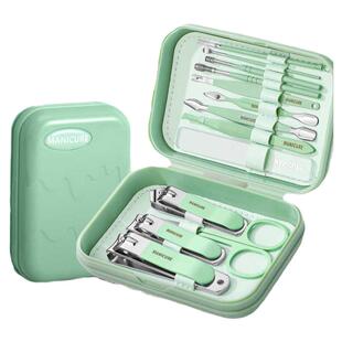 Treeswind指甲剪刀套装女士家用指甲钳便携高级斜口去死皮锉刀