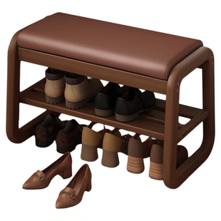 实木换鞋凳门口家用小尺寸入户进门穿鞋凳中古储物长条凳可坐鞋柜