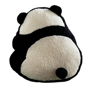 清风熊猫背影抱枕被子两用办公室靠枕午睡毯子二合一车载靠垫枕头