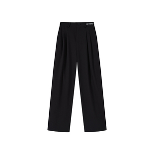 Jamor黑色时尚休闲裤2025春装新款舒适显瘦西装裤子质感通勤加墨