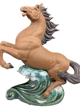 陶瓷马生肖摆件马年高端送礼