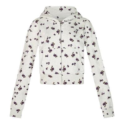 KTDA美式碎花连帽短裙卫衣两件套