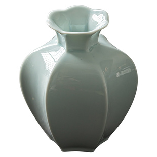 新中式陶瓷花瓶摆件客厅插花民宿仿古禅意石榴小花器茶道茶桌饰品