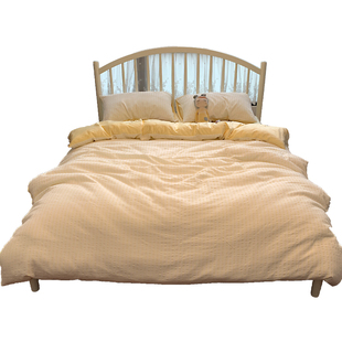 秋冬加厚保暖条纹纯棉全棉被套棉加绒水晶绒珊瑚绒床单床上四件套