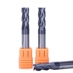 钨钢合金铣刀钢用粗皮刀4刃波纹玉米铣刀CNC数控刀具铝用3刃开粗