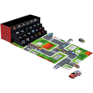 儿童合金回力小汽车集装箱礼盒赛车仿真迷你模型惯性玩具男孩礼物