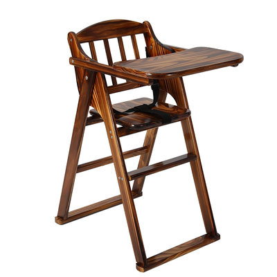 全实木可折叠便携式儿童餐椅