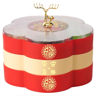 果盘家用客厅茶几干果盘糖果盒过年春节年货坚果盘零售收纳盒轻奢