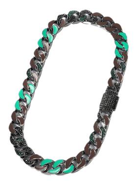 嘻哈镶钻古巴项链欧美男士复古