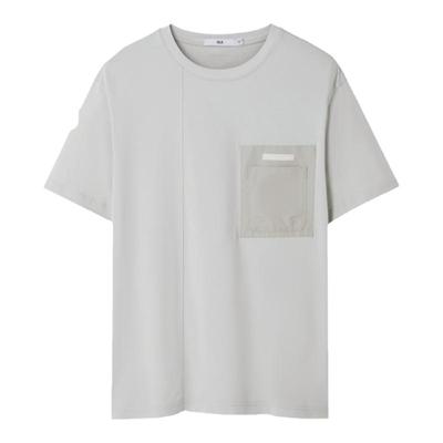 海澜之家圆领皮标设计凉感短袖男