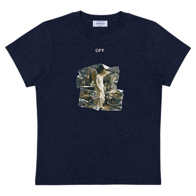 OFF-WHITE™油画纯棉修身短袖T恤