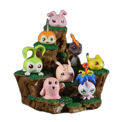 数码宝贝动漫桌面机箱摆件merge幼年期8款场景手办二次元周边雕像