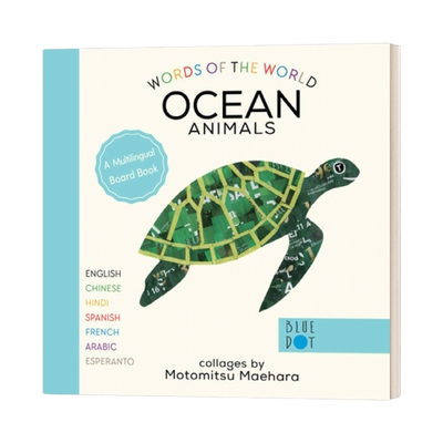 英文原版 Ocean Animals 海洋动物 Words of the World Series 自然海底生物单词多国语言学习 精装艺术绘本 英文版进口英语书籍