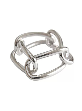 2212银饰 极简约戒指环 s925纯银戒指链 性冷淡风格指环 百搭