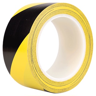 PVC警示胶带红黄斑马线地标贴地面分区车间标识彩色划线地板定位