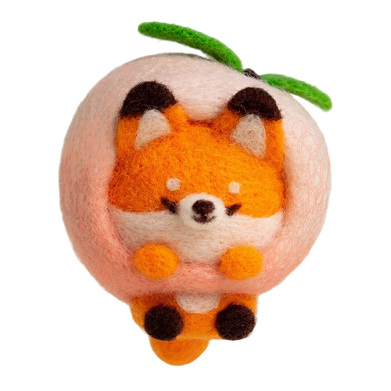 羊毛毡戳戳乐diy材料包手工制作情侣送礼物水果动物狐狸玩偶挂件