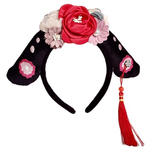 格格发箍宫廷风成人搞笑接亲清朝古装假发写真拍摄娘娘旗头发饰女