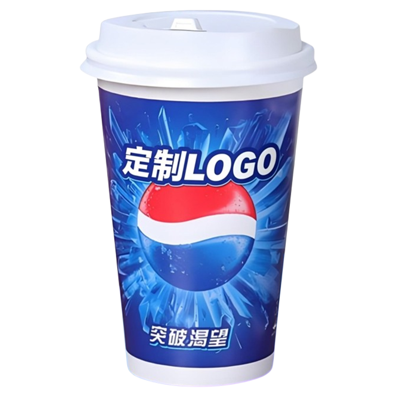 双淋膜加厚一次性纸杯定制LOGO