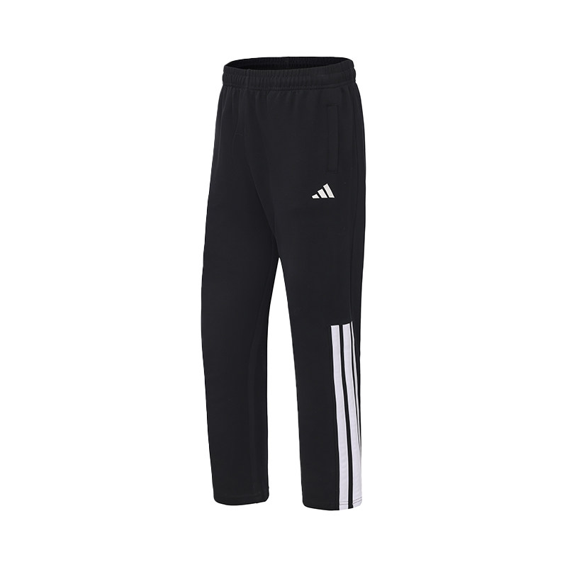 Adidas阿迪达斯男士直筒裤子秋季运动弹力防风长裤三条纹休闲卫裤
