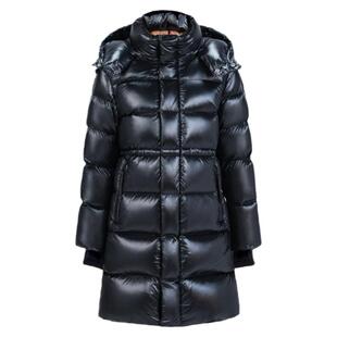 【太空系列】VHSNOW鹅绒服中长款修身女士防风连帽面包羽绒服2308